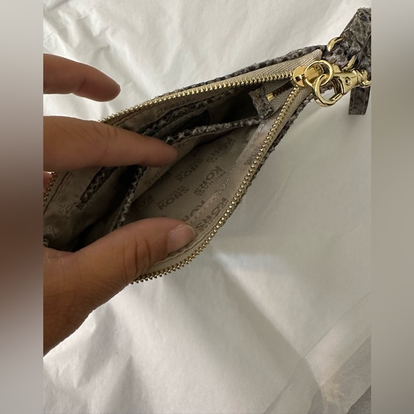 Michael Kors Mini Wristlet with Snakeskin Pattern - Picture 3 of 5